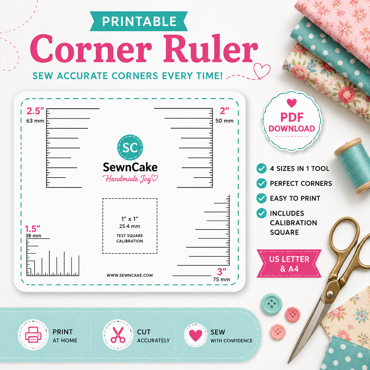 Printable Corner Ruler preview