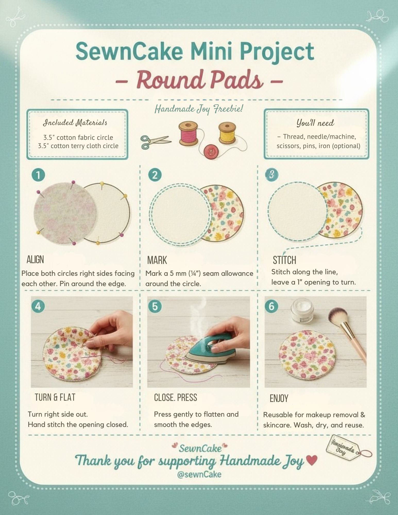 Round sewing project preview